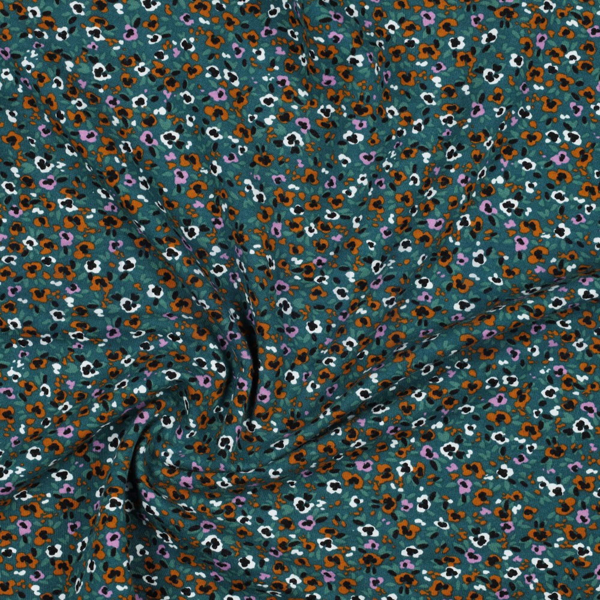 SOFT SWEAT SMALL FLOWERS PETROL (high resolution) #2