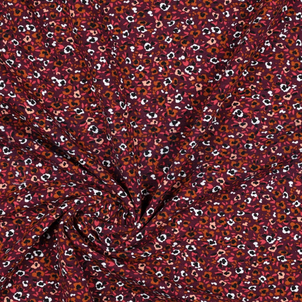 SOFT SWEAT SMALL FLOWERS AUBERGINE #2