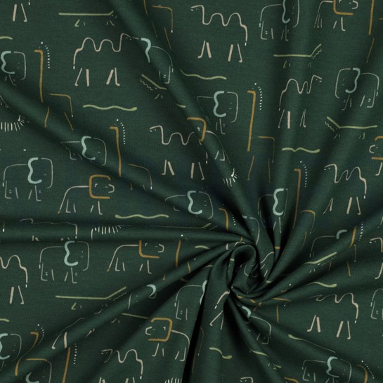 SOFT SWEAT SAFARI DIEREN DONKERGROEN #7