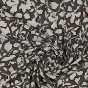 VISCOSE POPLIN STRETCH BIG FLOWERS TAUPE (thumbnail) #2