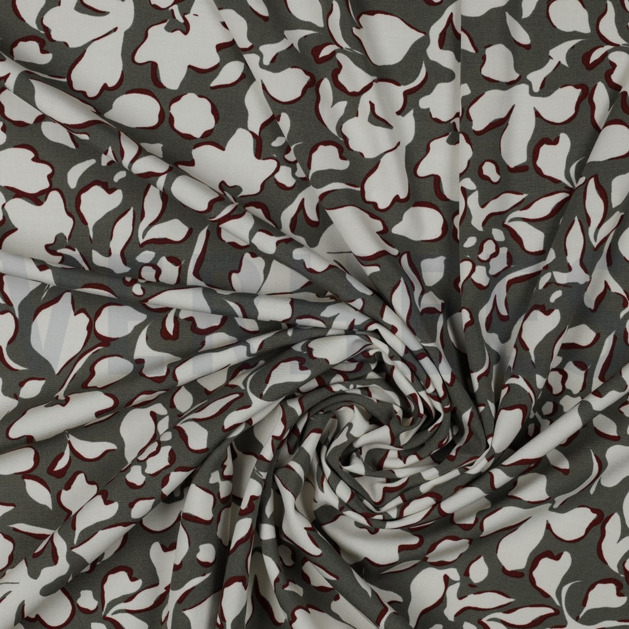 VISCOSE POPLIN STRETCH BIG FLOWERS TAUPE (high resolution) #2
