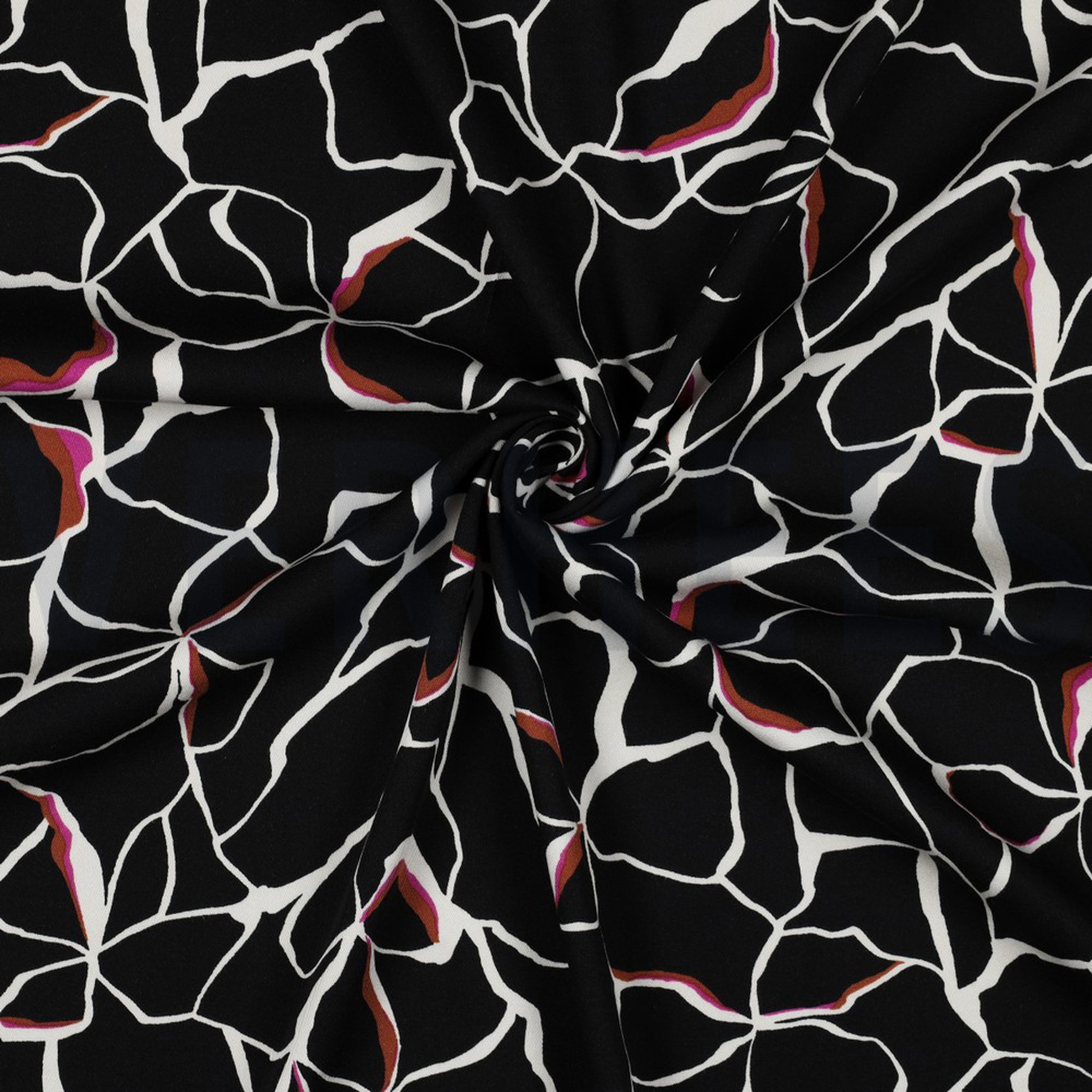 ROSELLA STRETCH FLOWERS BLACK (high resolution) #2