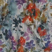 VISCOSE SATIN DIGITAL FLOWERS OFF-WHITE (thumbnail) #2