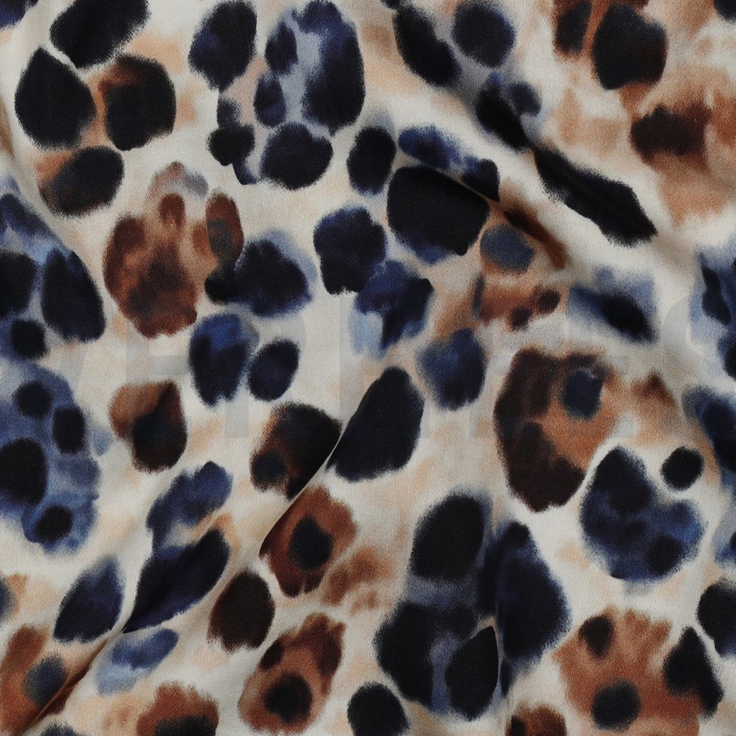 VISCOSE SATIN DIGITAL ANIMAL SKIN ECRU #2