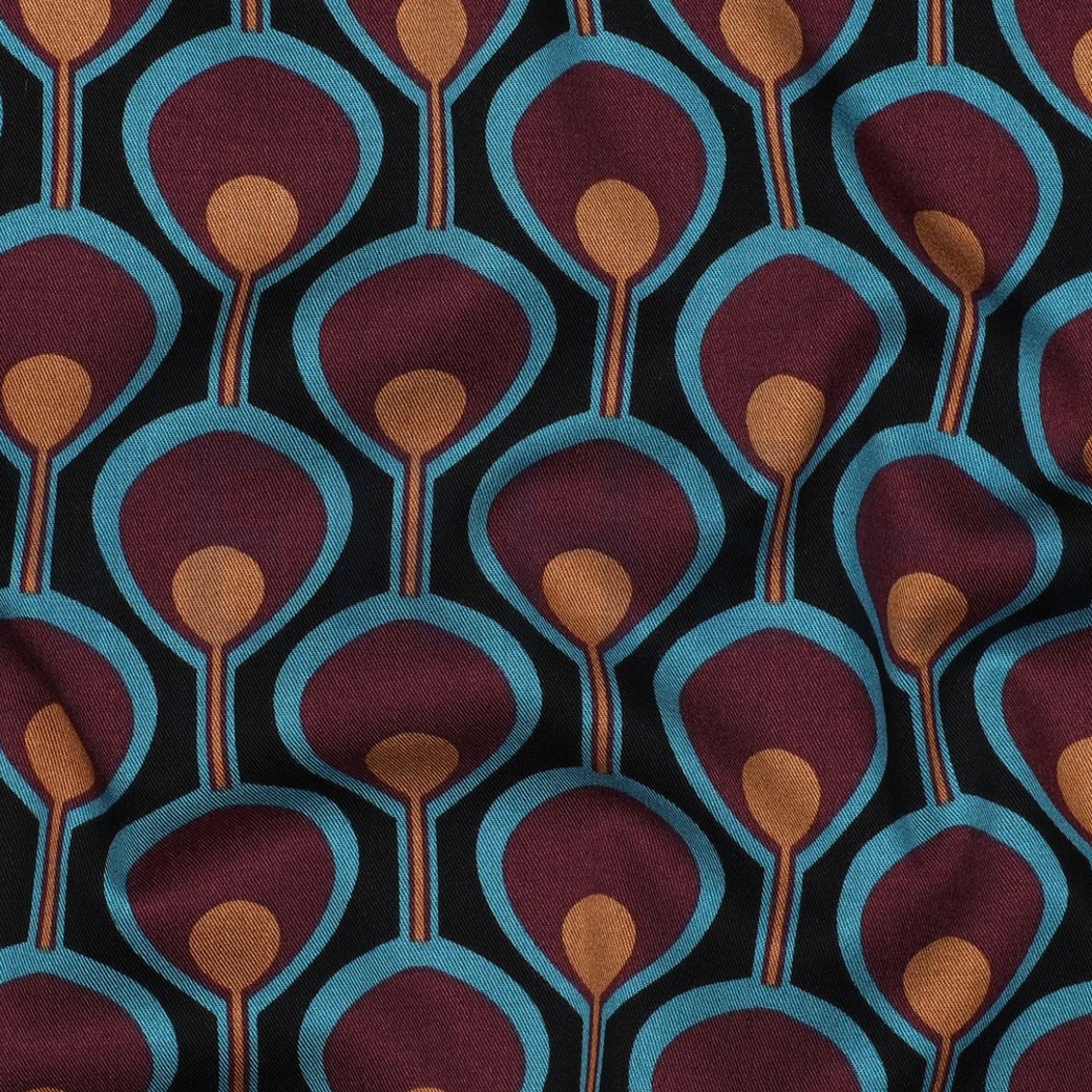 ROSELLA STRETCH ABSTRACT BLACK #2