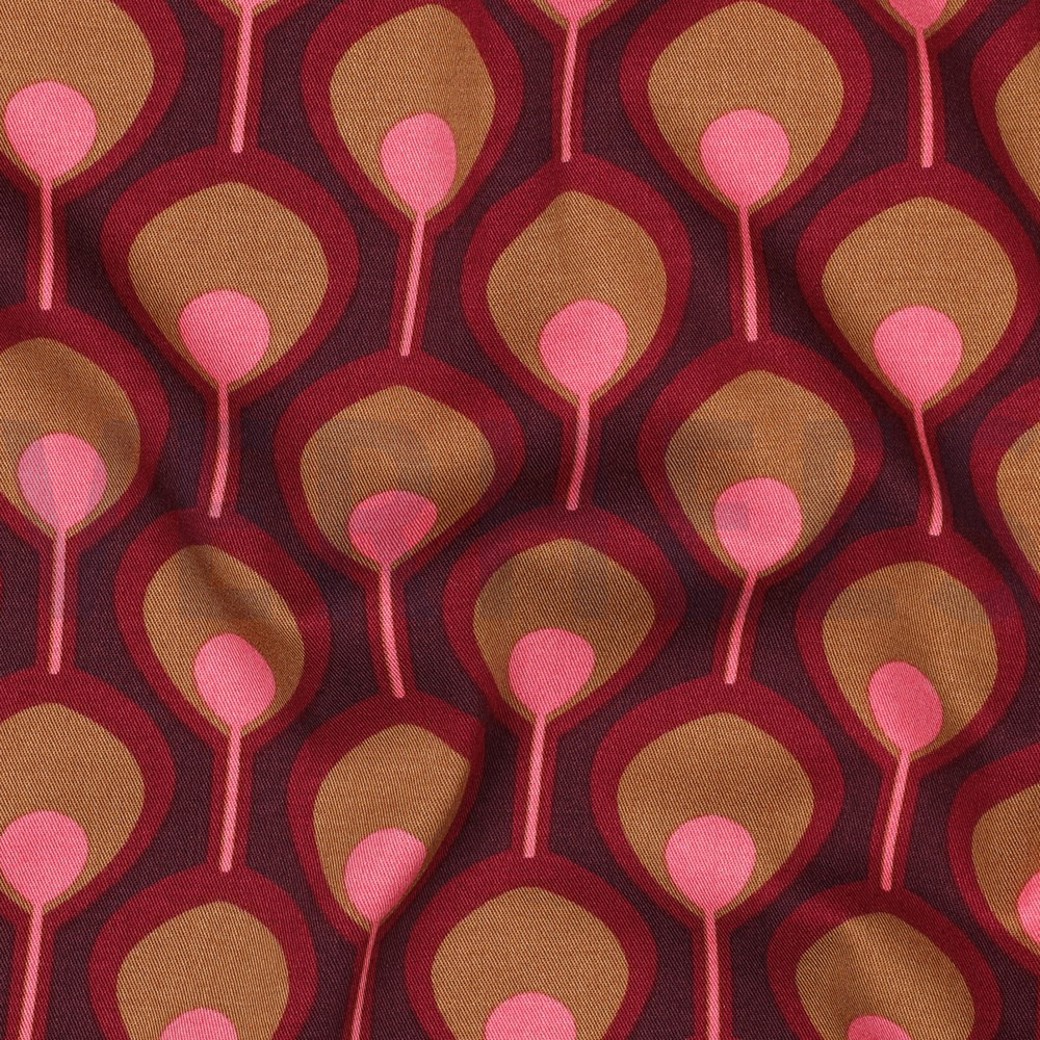 ROSELLA STRETCH ABSTRACT BORDEAUX #2