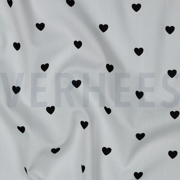 FINE POPLIN HEARTS WHITE / BLACK (thumbnail) #2