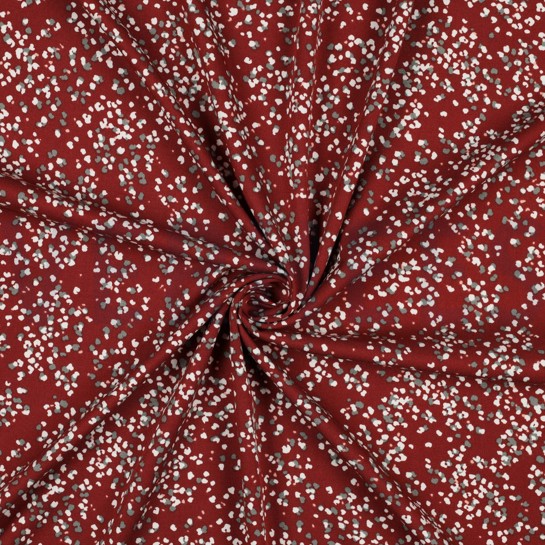 VISCOSE ROSELLA STRETCH DOTS COGNAC #7