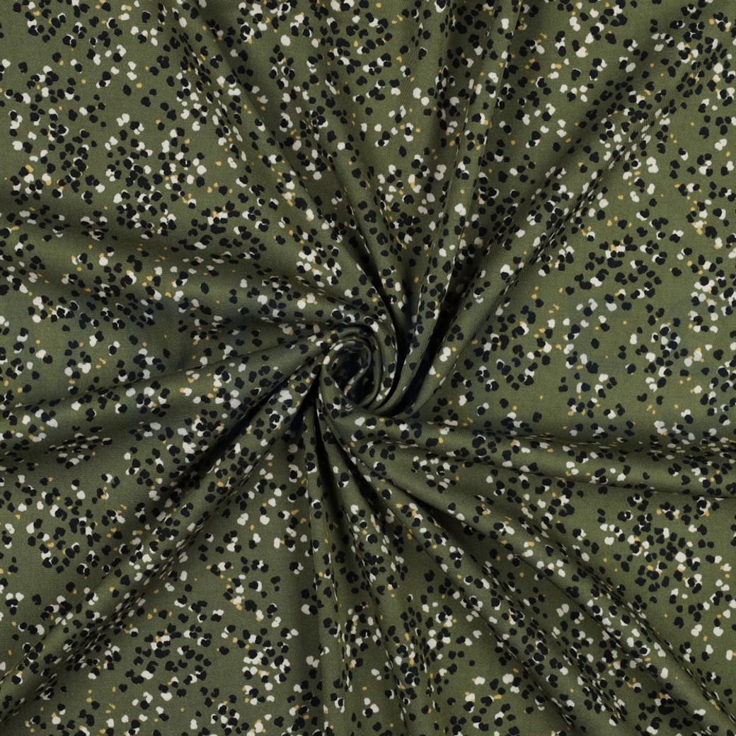ROSELLA STRETCH DOTS MOSS GREEN #2