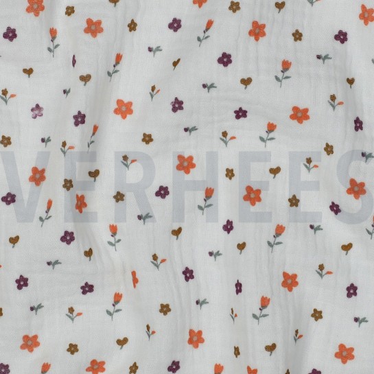 DOUBLE GAUZE FLOWERS WHITE #7