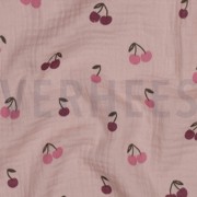 DOUBLE GAUZE FRUITS SOFT ROSE (thumbnail) #2
