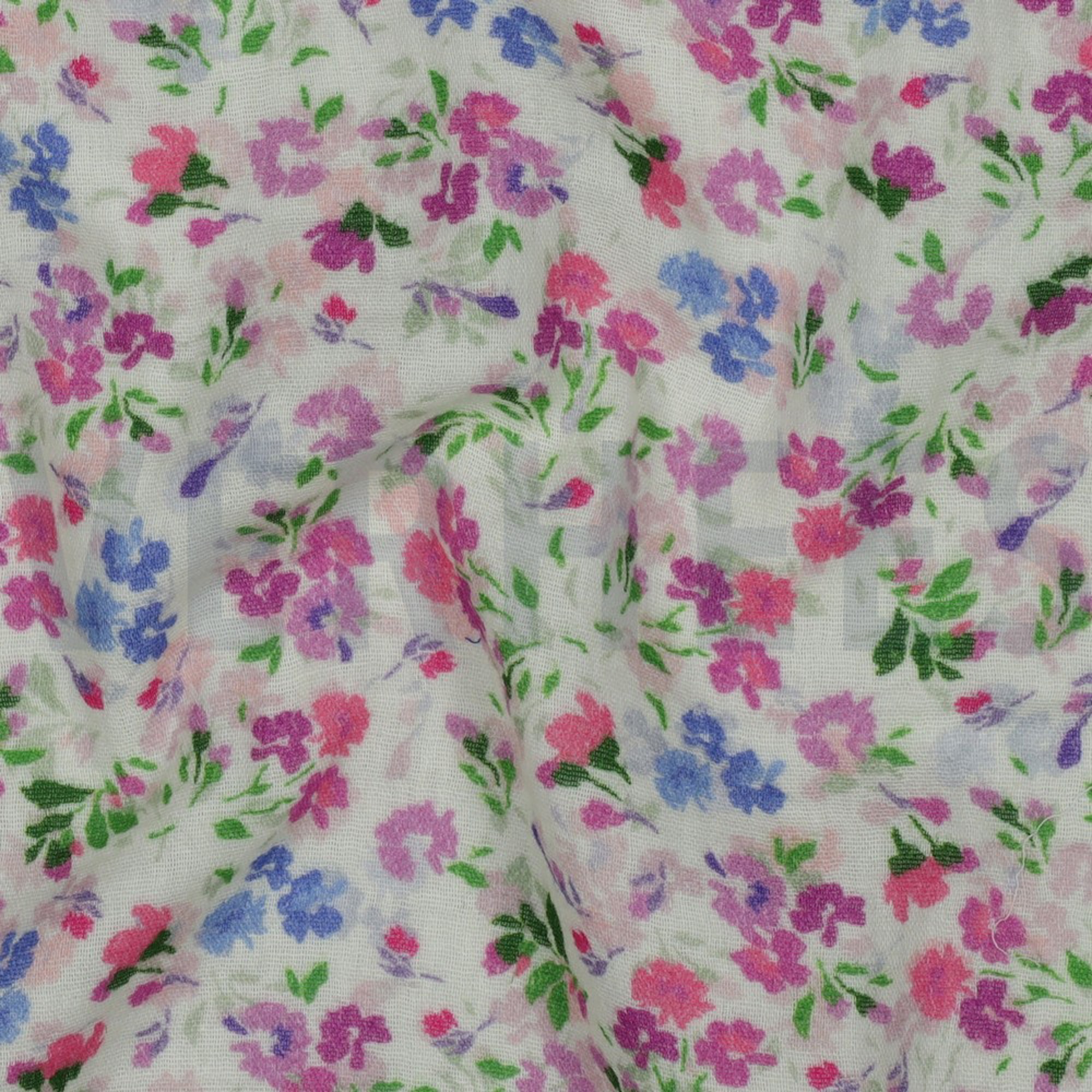 DOUBLE GAUZE DIGITAL FLOWERS OFF-WHITE (high resolution) #2