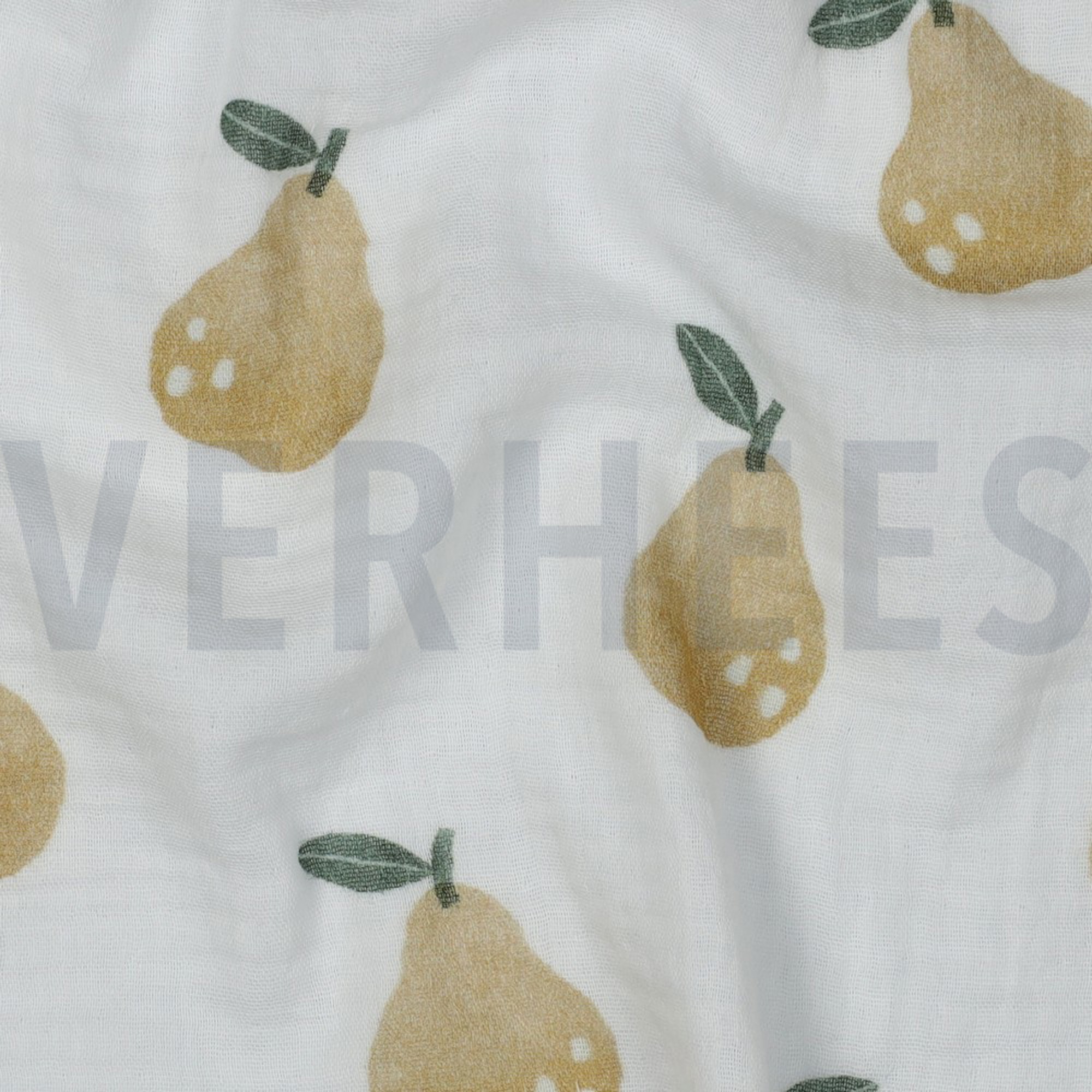 DOUBLE GAUZE DIGITAL PEARS WHITE (high resolution) #2