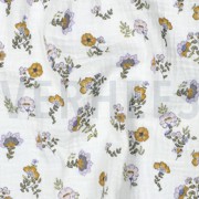 DOUBLE GAUZE GOTS FLOWERS WHITE (thumbnail) #2
