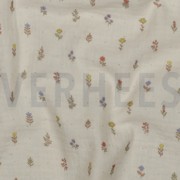 DOUBLE GAUZE GOTS DIGITAL FLOWERS NATURAL (thumbnail) #2