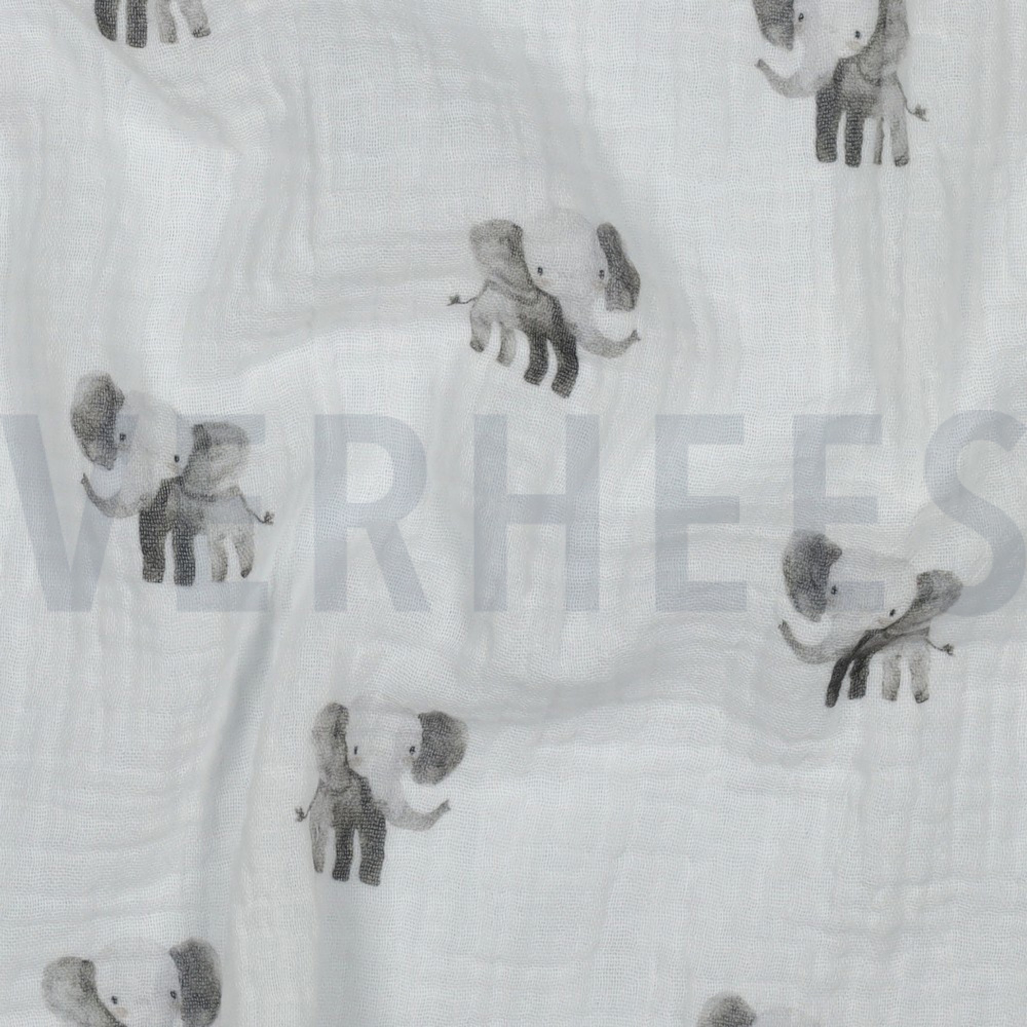 DOUBLE GAUZE GOTS DIGITAL ANIMALS WHITE (high resolution) #2
