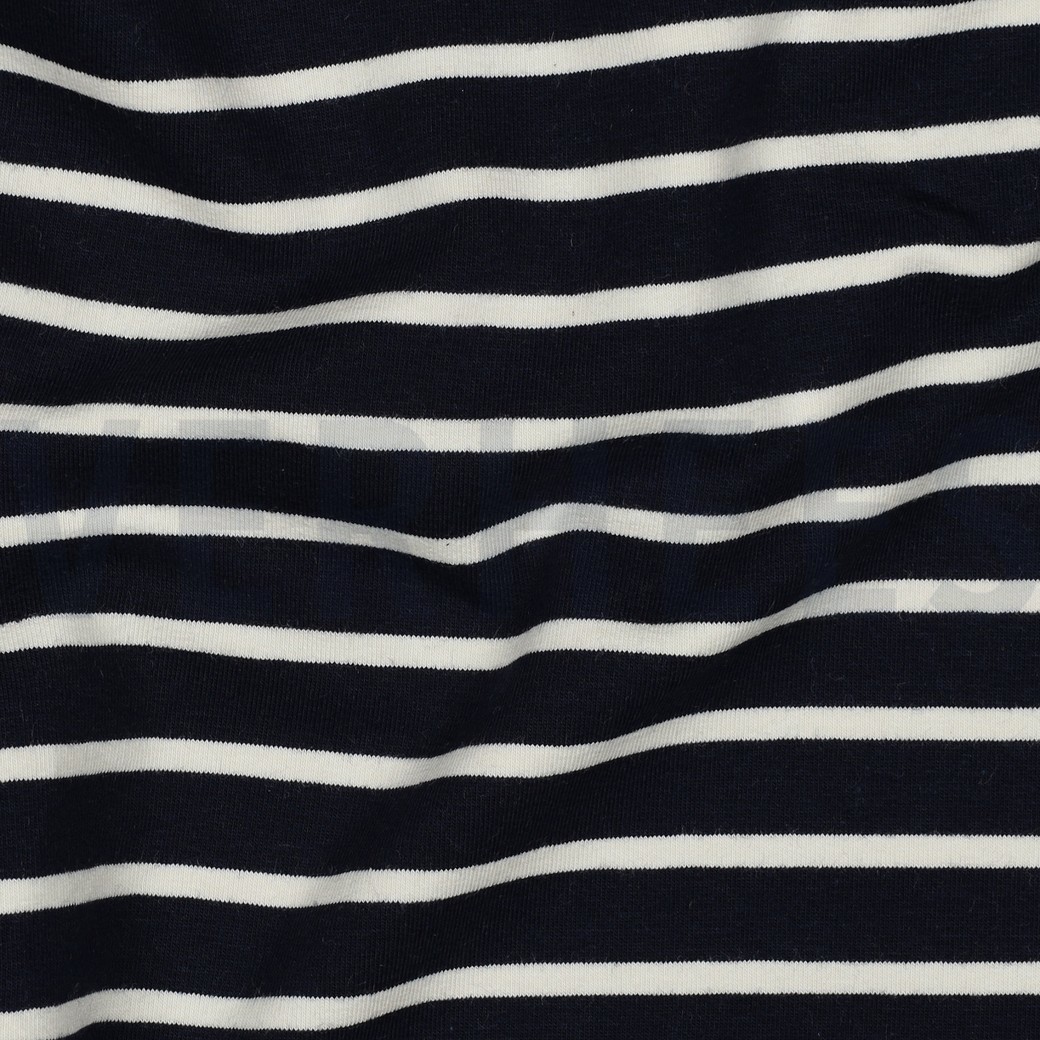 FRENCH TERRY STRIPE NAVY/ECRU #2