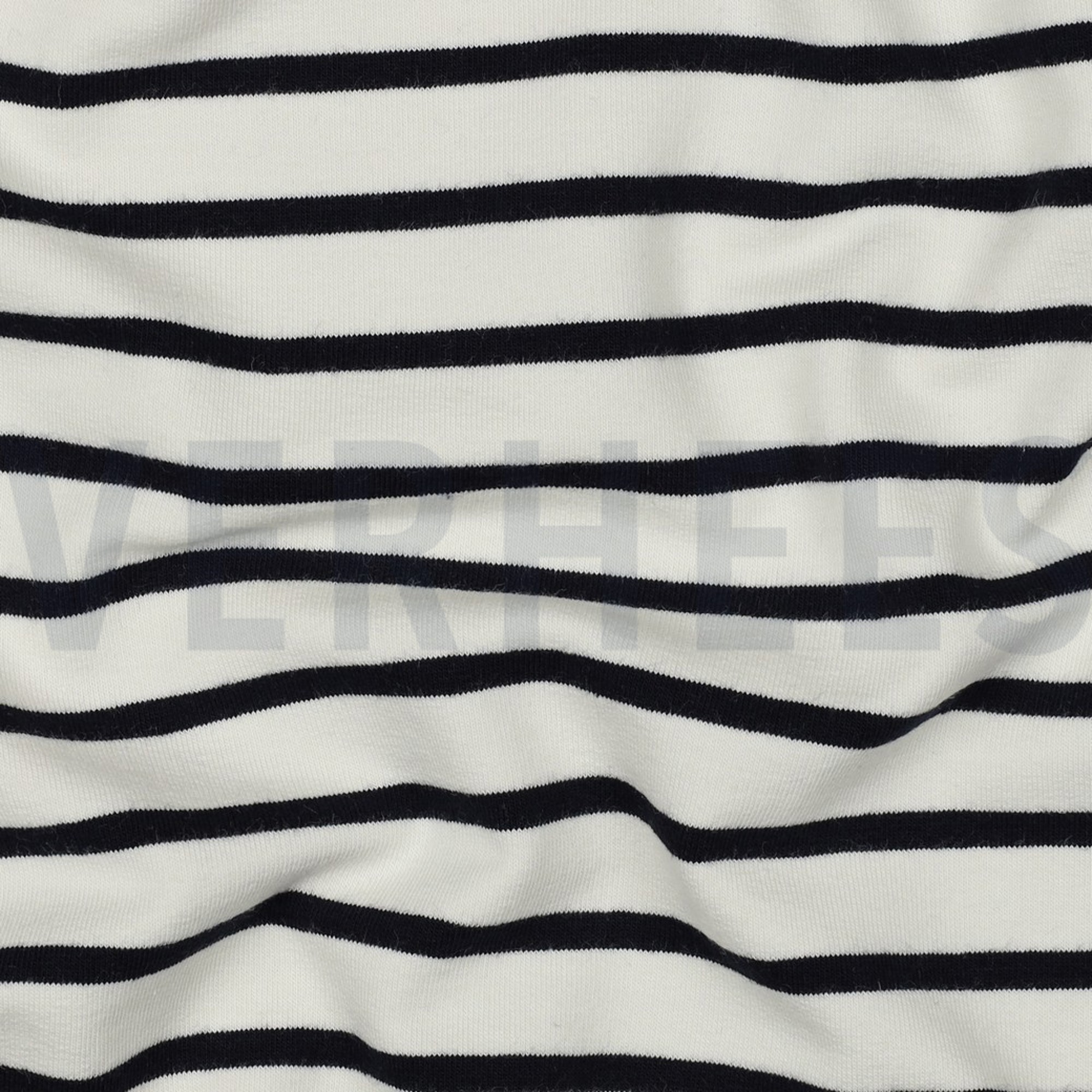 FRENCH TERRY STRIPE ECRU/NAVY (high resolution) #2