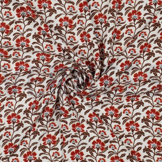 VISCOSE RADIANCE BLOEMEN GEBROKEN WIT #7