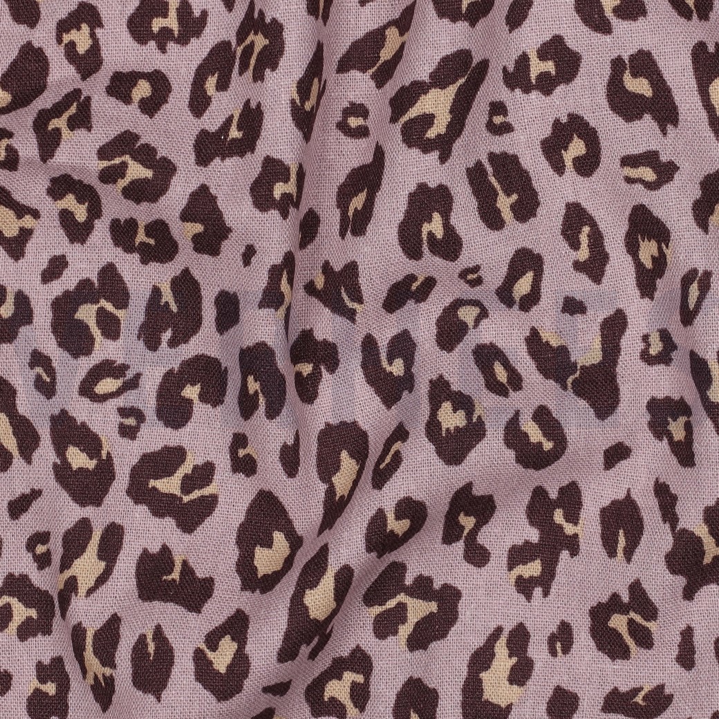 LINEN VISCOSE ANIMAL SKIN MAUVE #2