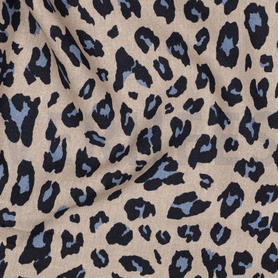 LINEN VISCOSE ANIMAL SKIN CAMEL #7