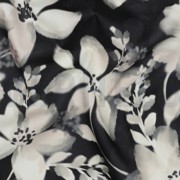 COTTON VISCOSE DIGITAL FLOWERS BLACK (thumbnail) #2