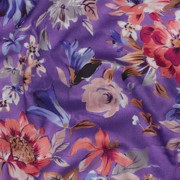 COTTON VISCOSE DIGITAL FLOWERS LAVENDER (thumbnail) #2