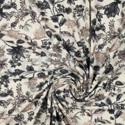 LINEN JERSEY DIGITAL FLOWERS NAVY (thumbnail) #2