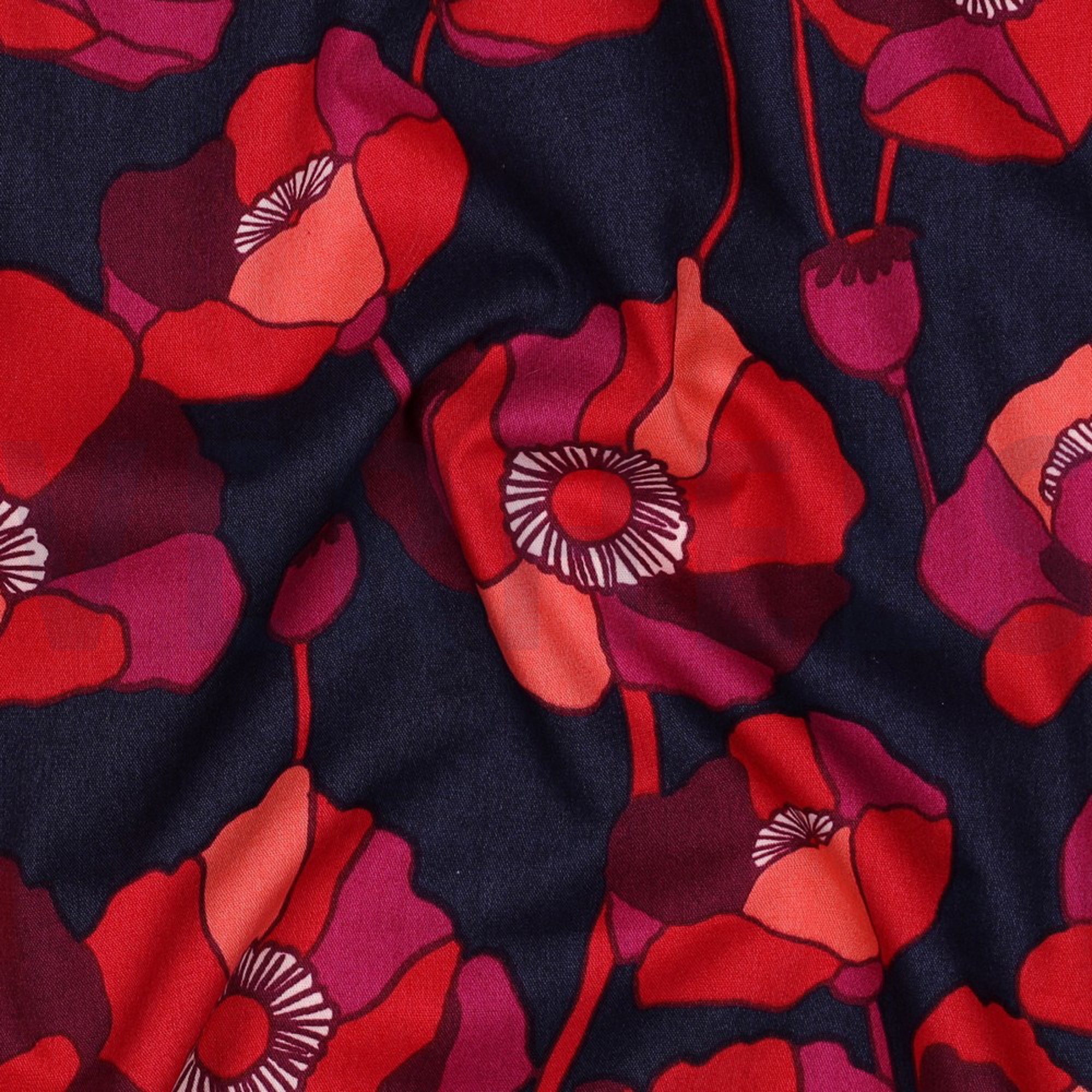 COTTON VISCOSE FLOWERS NAVY (high resolution) #2