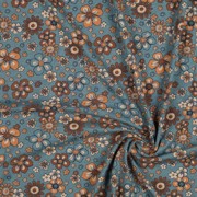 JERSEY MELANGE FLOWERS SMOKE BLUE (thumbnail) #2