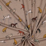 JERSEY MELANGE DOGS TAUPE (thumbnail) #2