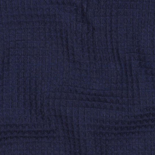 BAUMWOLLE WAFFEL MARINEBLAU #7
