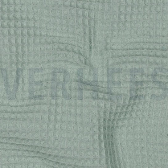 BAUMWOLLE WAFFEL HELLMINT #7