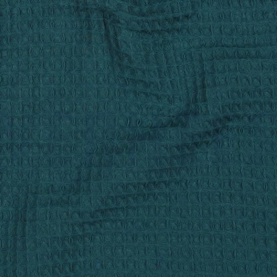 COTON NID D'ABEILLE PÉTROLE #7