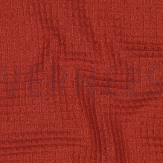 BAUMWOLLE WAFFEL TERRACOTTA #7