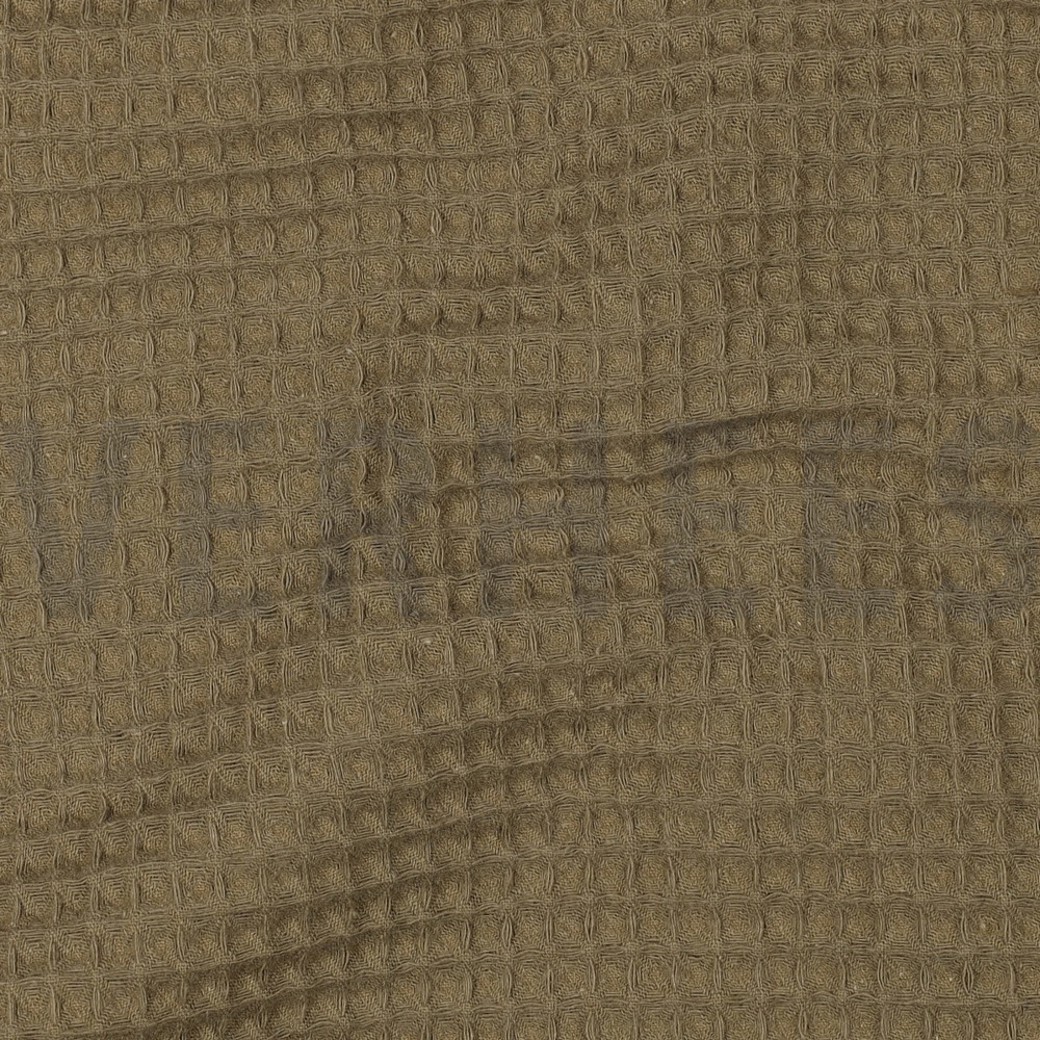 COTTON WAFFLE MOSS GREEN #2