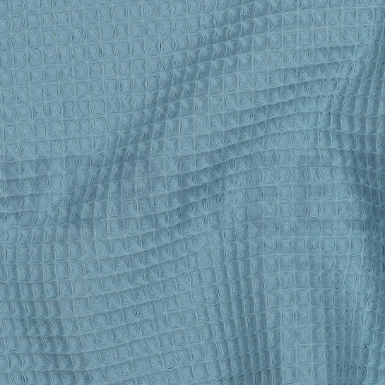 BAUMWOLLE WAFFEL HIMMELBLAU #7