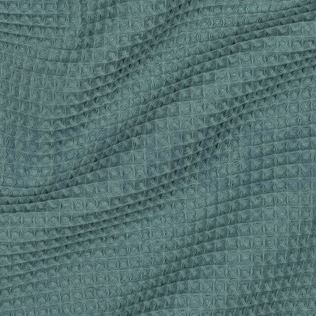 COTTON WAFFLE CYAN #2
