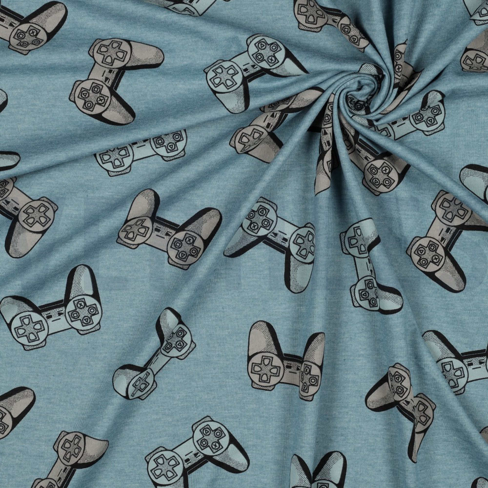 JERSEY MELANGE GAMECONTROLLER SMOKE BLUE (high resolution) #2