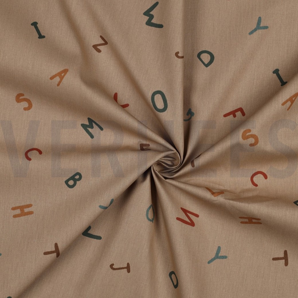 POPLIN LETTERS SAND #2