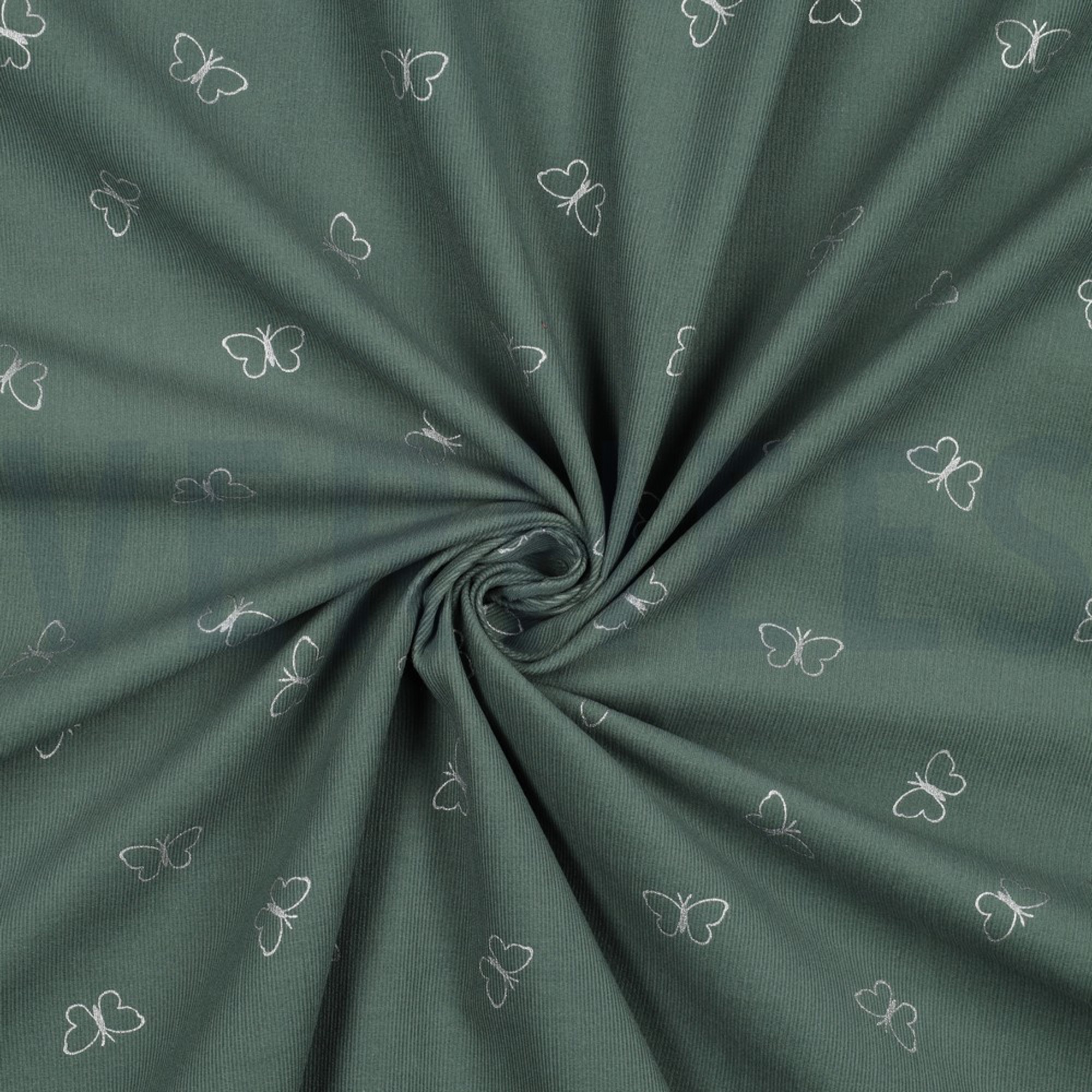 BABYCORD GLITTER BUTTERFLIES SAGE (high resolution) #2