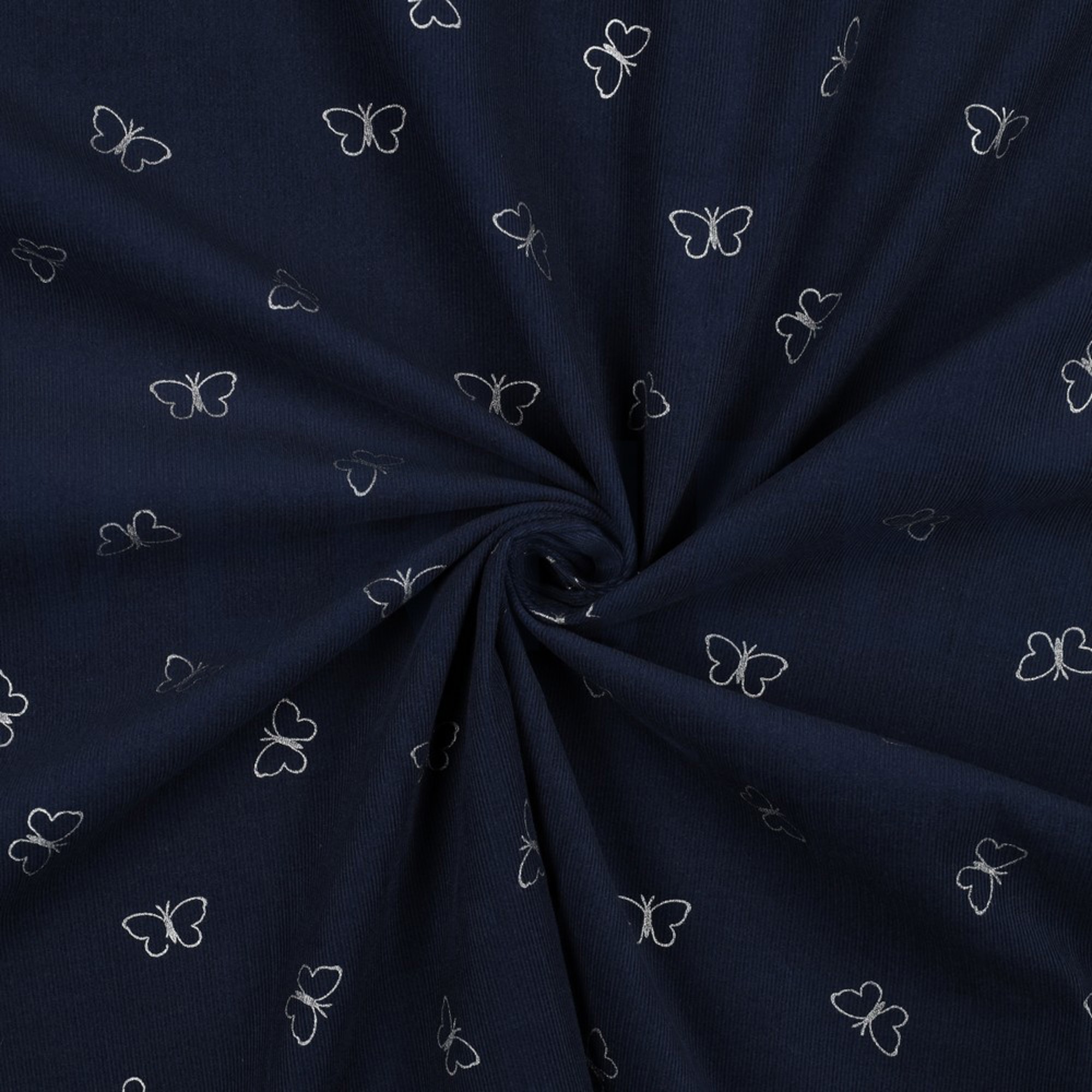 BABYCORD GLITTER BUTTERFLIES NAVY (high resolution) #2