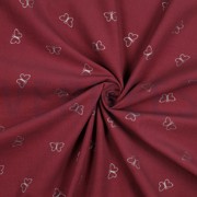 BABYCORD GLITTER BUTTERFLIES BORDEAUX (thumbnail) #2