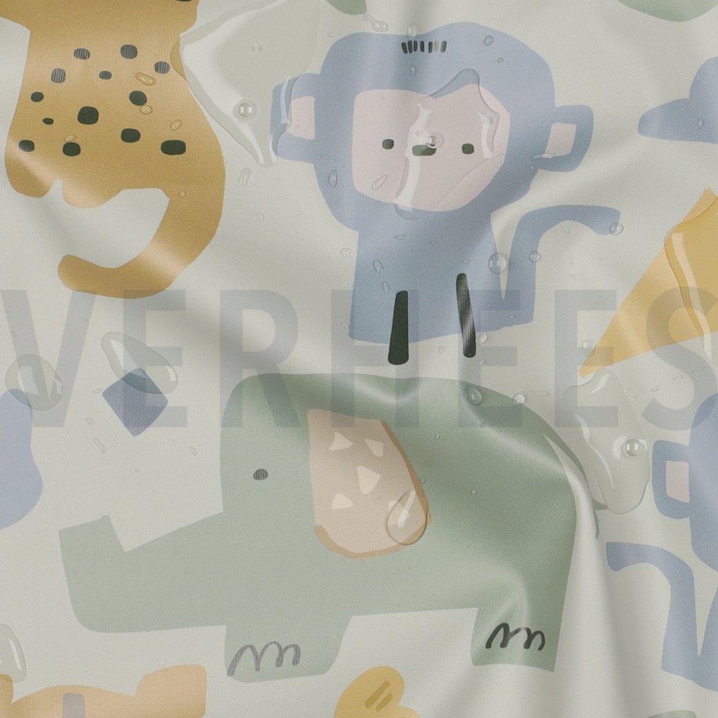 RAINCOAT SAFARI ANIMALS ECRU #2