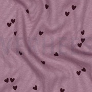 RIB JERSEY HEARTS MAUVE (thumbnail) #2