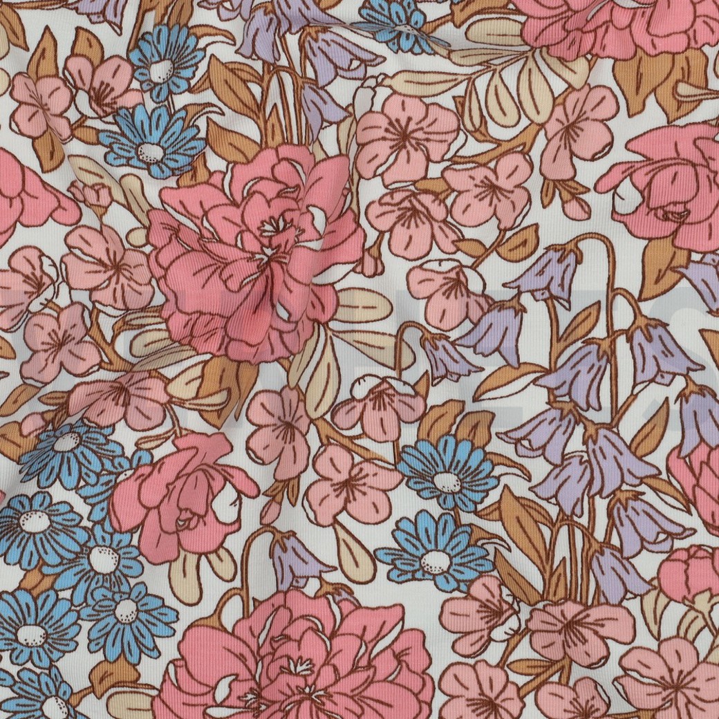 JERSEY FLOWERS OFF-WHITE #2