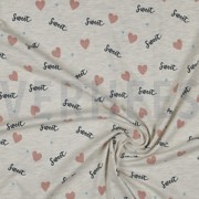 JERSEY MELANGE GLITTER LOVE ECRU (thumbnail) #2