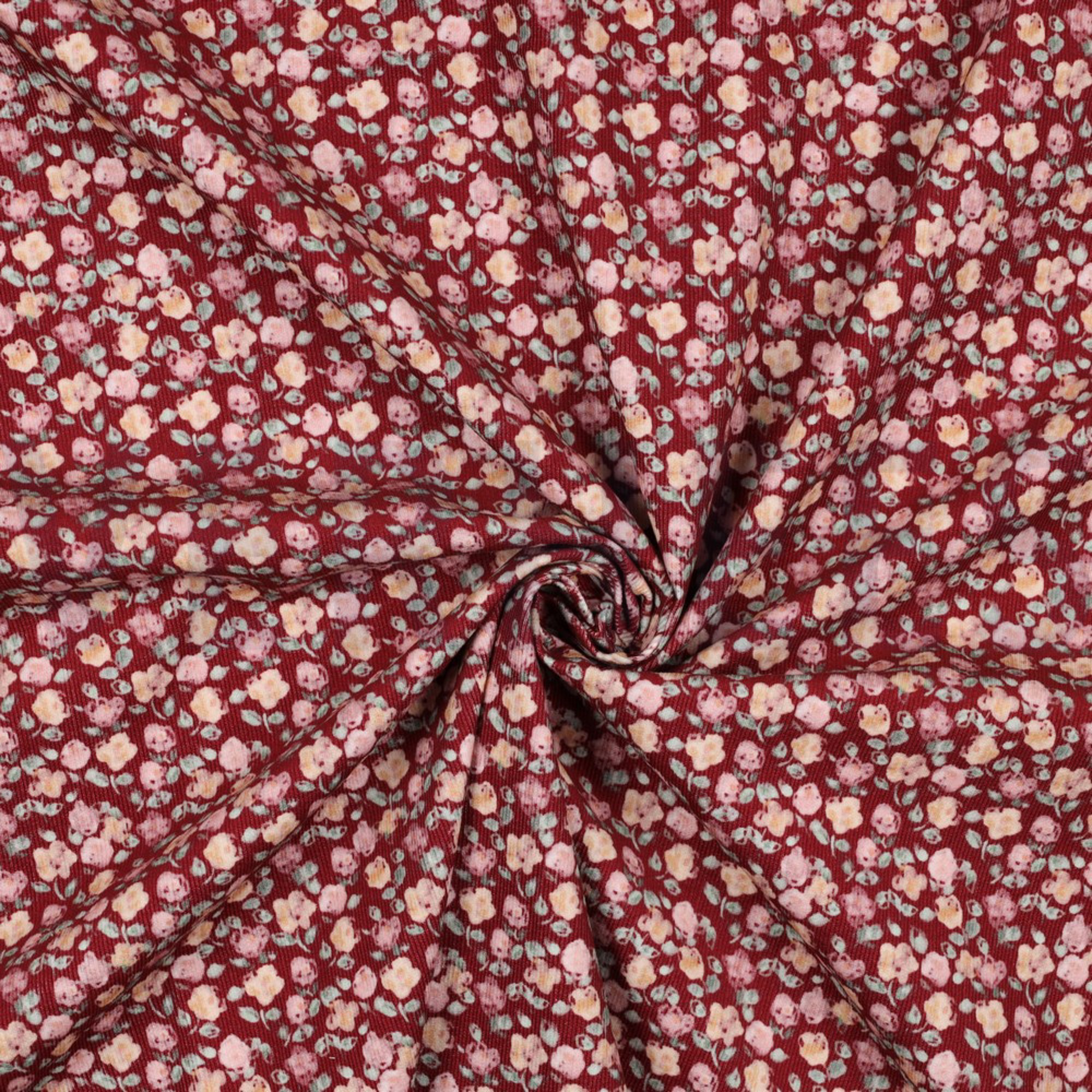 BABYCORD DIGITAL SOFT FLOWERS CERISE (high resolution) #2