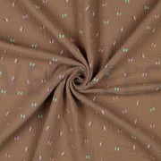 DOUBLE GAUZE BUTTERFLIES CAMEL (thumbnail) #2
