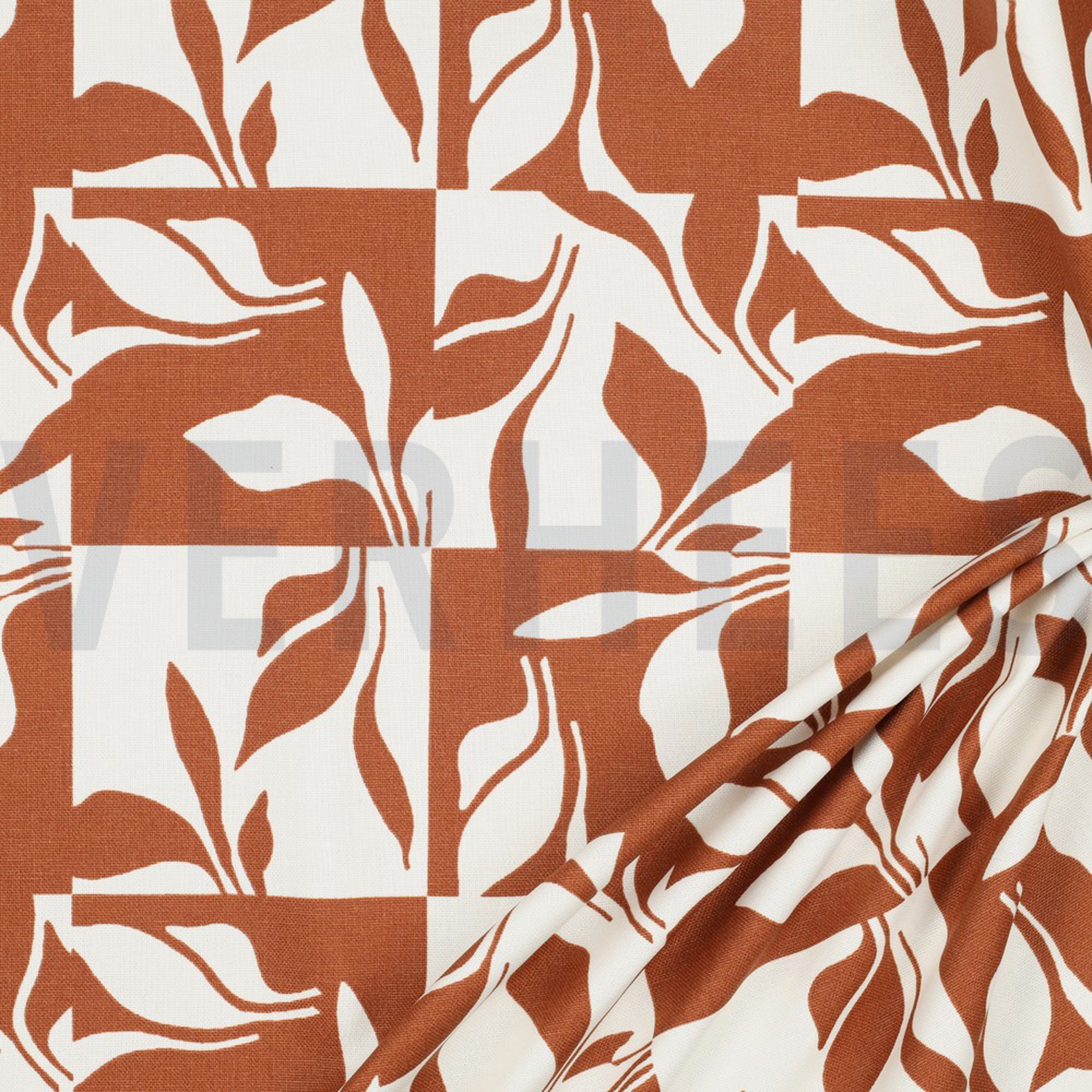 CANVAS ABSTRACT LEAVES HAZEL (high resolution) #2